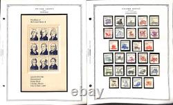 Collection de timbres des États-Unis dans l'album Scott Minuteman, 1965 à 1992 + BOB