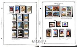 Collection de timbres des États-Unis dans l'album Scott Minuteman, 1965 à 1992 + BOB