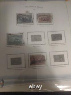 Collection de timbres des États-Unis dans l'album historique de White Ace de 1893 à 1940. TOPS