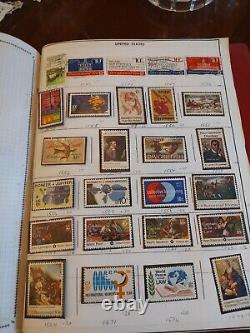 Collection de timbres des États-Unis dans l'album vintage Whitman Perfect de 1986 - valeur ajoutée