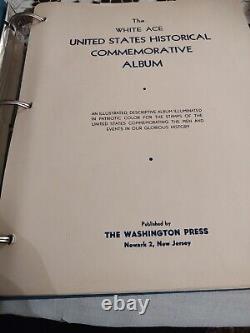 Collection de timbres des États-Unis dans un album White Ace de la fin des années 1800 à aujourd'hui. ÉNORME/HCV