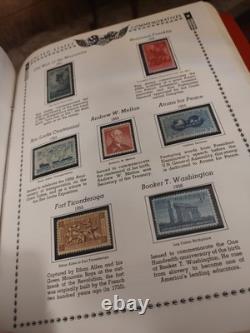 Collection de timbres des États-Unis dans un bel album Minkus américain de 1800 à aujourd'hui