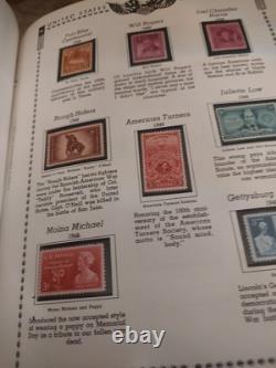 Collection de timbres des États-Unis dans un bel album Minkus américain de 1800 à aujourd'hui