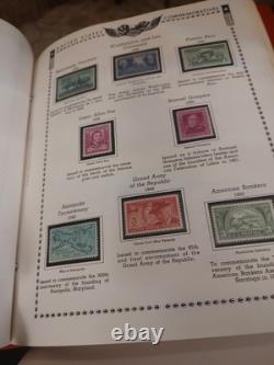 Collection de timbres des États-Unis dans un bel album Minkus américain de 1800 à aujourd'hui