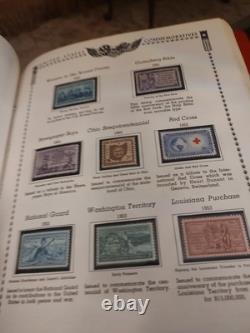 Collection de timbres des États-Unis dans un bel album Minkus américain de 1800 à aujourd'hui