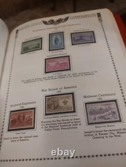 Collection de timbres des États-Unis dans un bel album Minkus américain de 1800 à aujourd'hui