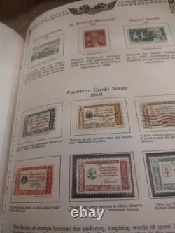 Collection de timbres des États-Unis dans un bel album Minkus américain de 1800 à aujourd'hui