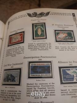 Collection de timbres des États-Unis dans un bel album Minkus américain de 1800 à aujourd'hui