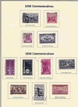 Collection de timbres des États-Unis de 1935 à 1991 dans l'album patrimonial de Mystic