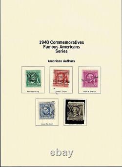 Collection de timbres des États-Unis de 1935 à 1991 dans l'album patrimonial de Mystic