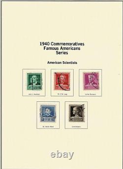 Collection de timbres des États-Unis de 1935 à 1991 dans l'album patrimonial de Mystic