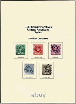 Collection de timbres des États-Unis de 1935 à 1991 dans l'album patrimonial de Mystic