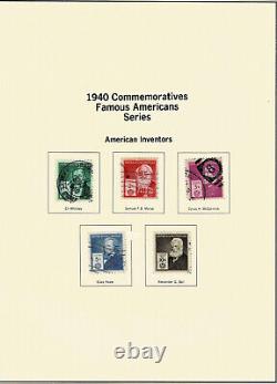 Collection de timbres des États-Unis de 1935 à 1991 dans l'album patrimonial de Mystic