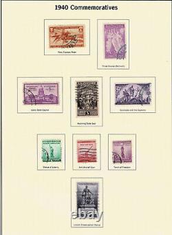 Collection de timbres des États-Unis de 1935 à 1991 dans l'album patrimonial de Mystic