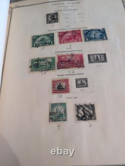 Collection de timbres des États-Unis en 1938 dans un album Scott rempli de trésors passionnants