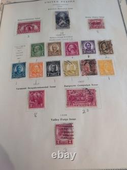 Collection de timbres des États-Unis en 1938 dans un album Scott rempli de trésors passionnants