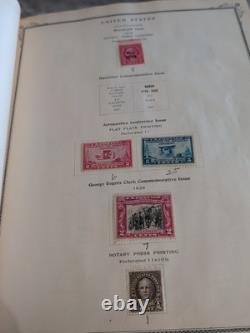 Collection de timbres des États-Unis en 1938 dans un album Scott rempli de trésors passionnants