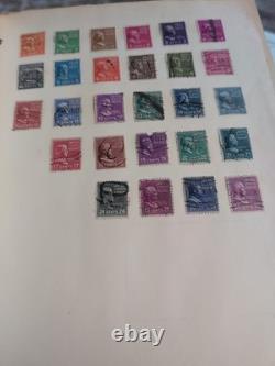 Collection de timbres des États-Unis en 1938 dans un album Scott rempli de trésors passionnants