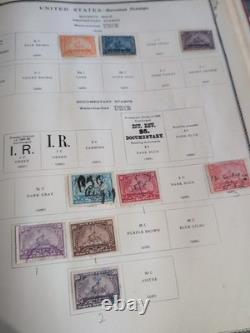 Collection de timbres des États-Unis en 1938 dans un album Scott rempli de trésors passionnants