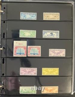 Collection de timbres des États-Unis sur pages de stock, aérogrammes et feuilles MNH ZAYIX