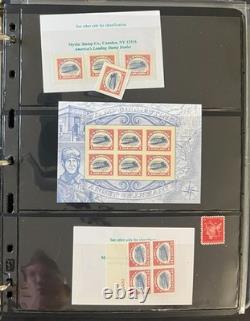 Collection de timbres des États-Unis sur pages de stock, aérogrammes et feuilles MNH ZAYIX