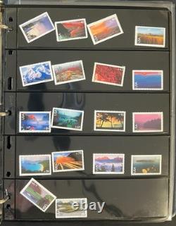 Collection de timbres des États-Unis sur pages de stock, aérogrammes et feuilles MNH ZAYIX