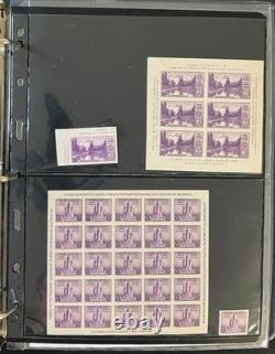 Collection de timbres des États-Unis sur pages de stock, aérogrammes et feuilles MNH ZAYIX