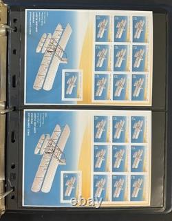 Collection de timbres des États-Unis sur pages de stock, aérogrammes et feuilles MNH ZAYIX