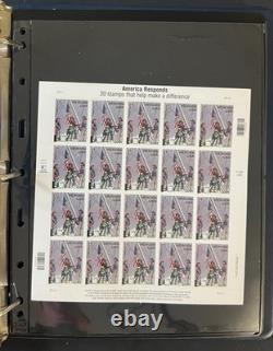 Collection de timbres des États-Unis sur pages de stock, aérogrammes et feuilles MNH ZAYIX
