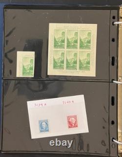 Collection de timbres des États-Unis sur pages de stock, aérogrammes et feuilles MNH ZAYIX