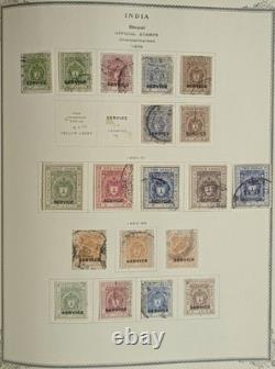 Collection de timbres des États de l’Inde du XIXe siècle, feudataires, dans un album Scott, RARE