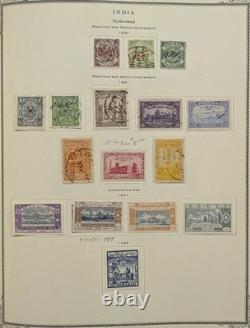Collection de timbres des États de l’Inde du XIXe siècle, feudataires, dans un album Scott, RARE