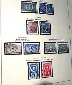 Collection de timbres des Nations Unies 1951-1995 montée avec Showgard