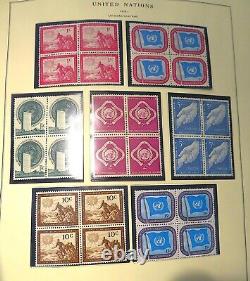 Collection de timbres des Nations Unies 1951-1995 montée avec Showgard