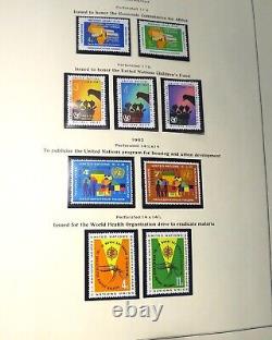 Collection de timbres des Nations Unies 1951-1995 montée avec Showgard