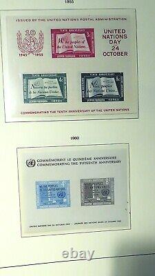 Collection de timbres des Nations Unies 1951-1995 montée avec Showgard