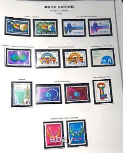 Collection de timbres des Nations Unies 1951-1995 montée avec Showgard