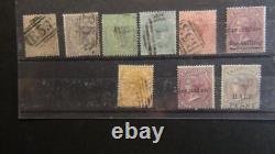 Collection de timbres des colonies britanniques Stampsweis sur des pages d'album Scott + environ 1000 timbres