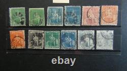 Collection de timbres des colonies britanniques Stampsweis sur des pages d'album Scott + environ 1000 timbres