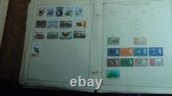 Collection de timbres des colonies britanniques Stampsweis sur des pages d'album Scott + environ 1000 timbres
