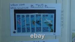 Collection de timbres des colonies britanniques Stampsweis sur des pages d'album Scott + environ 1000 timbres