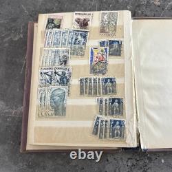 Collection de timbres des colonies françaises neufs et oblitérés, conservée dans un album