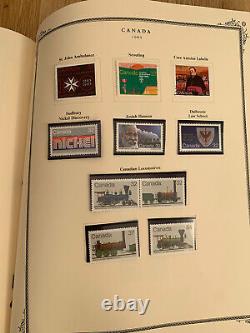 Collection de timbres du Canada (1870-1986) dans l'album spécialisé Scott (700+ timbres)