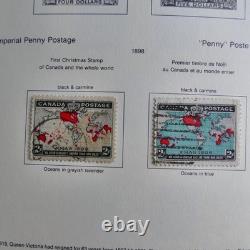 Collection de timbres du Canada 1879-1992 Album Lux neuf et d'occasion