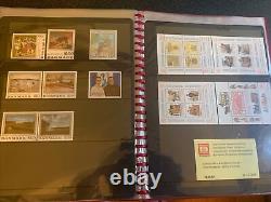 Collection de timbres du Danemark neufs dans un album