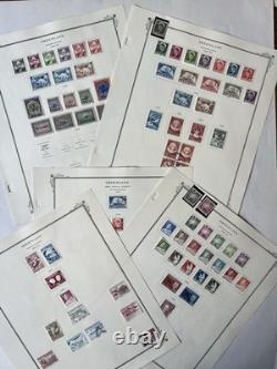Collection de timbres du Groenland 1938-années 1970, 5 pages d’album, Pakke-Porto, oblitérés et neufs