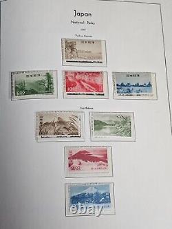 Collection de timbres du Japon, état neuf avec charnière et sans charnière, dans un album Lighthouse