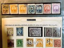Collection de timbres du MEXIQUE TIMBRES VINTAGE SUR DE VIEILLES PAGES D'ALBUM SÉLECTION INCROYABLE