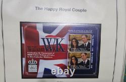 Collection de timbres du Prince William & Catherine 132 ensembles non dentelés d'occasion