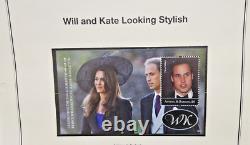 Collection de timbres du Prince William & Catherine 132 ensembles non dentelés d'occasion